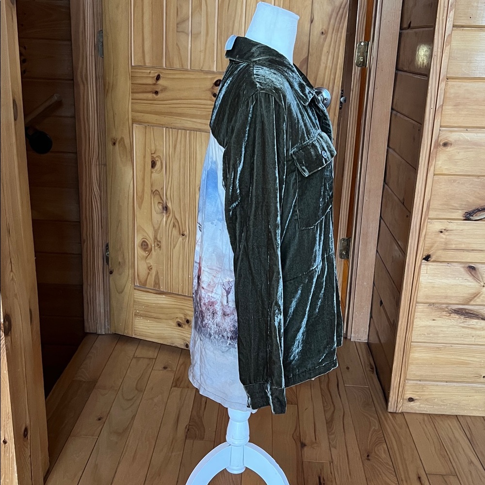 Aratta silent journey deer velvet burnout shirt oversized - Picture 4 of 12